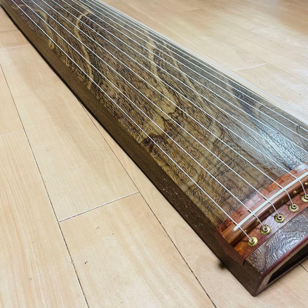 琴　文化箏 短琴　和楽器 弦楽器　明鏡