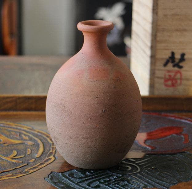 人間国宝 藤原啓 備前焼とっくり 昭和59年追悼展 徳利 酒器 ビンテージ陶磁器