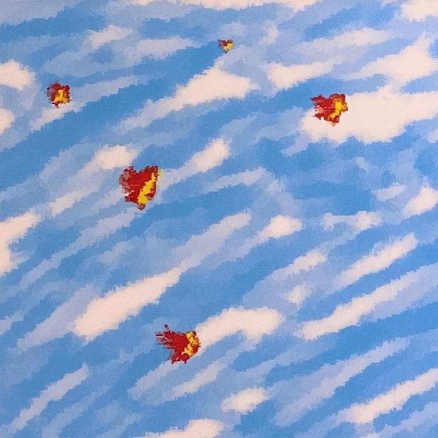 堤幸彦、【水色とねずみ色】、希少な額装用画集より、新品額装付