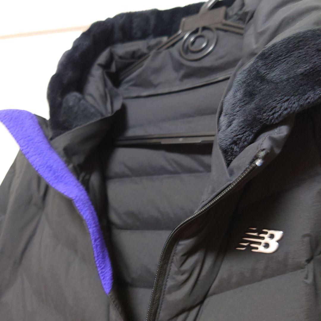 new balance ゴルフ　フード付きダウンジャケット ブラック