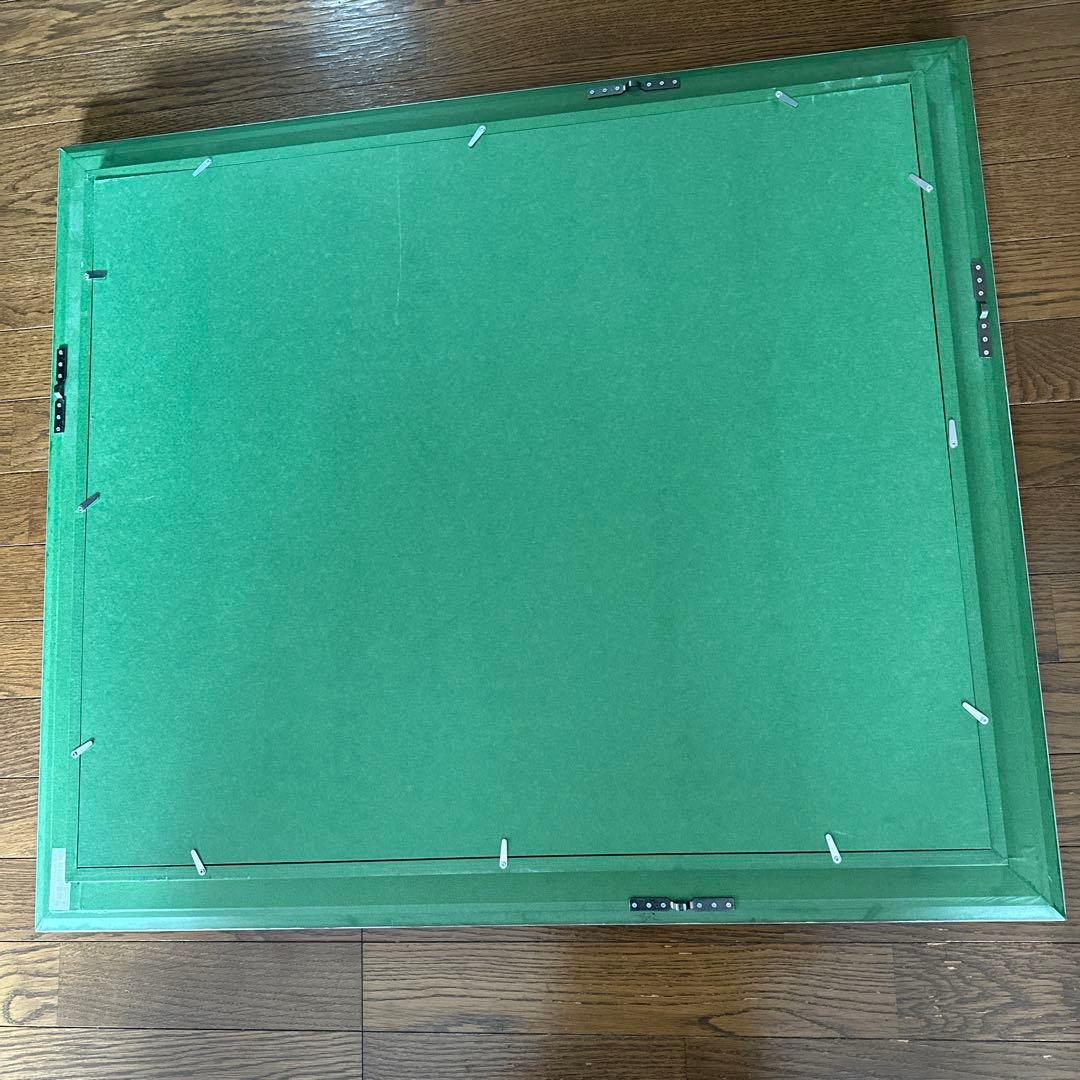 油彩画　ラマンチャの風車　スペイン　F20 風景画　額装　アクリル板