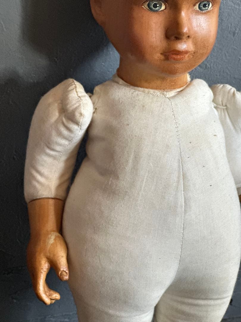 瞬間的お値下げ❣️アンティーク 木製人形 青い目