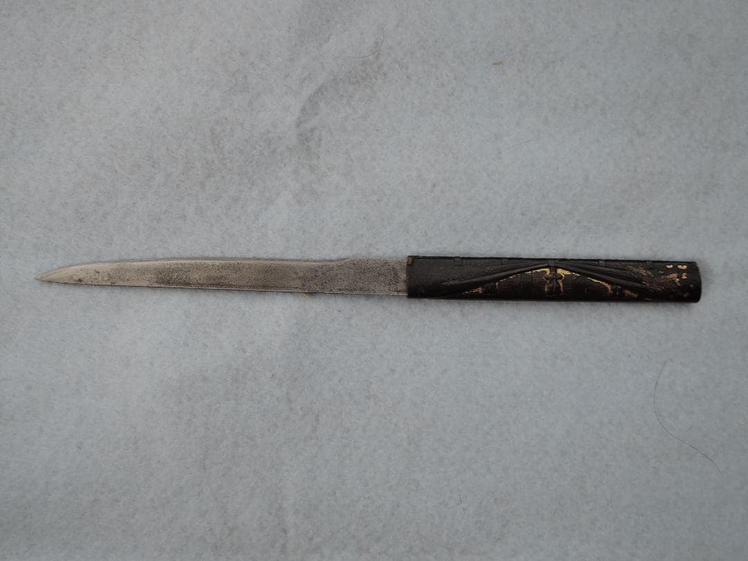 獅子小柄小刀★赤銅魚々子★時代武具