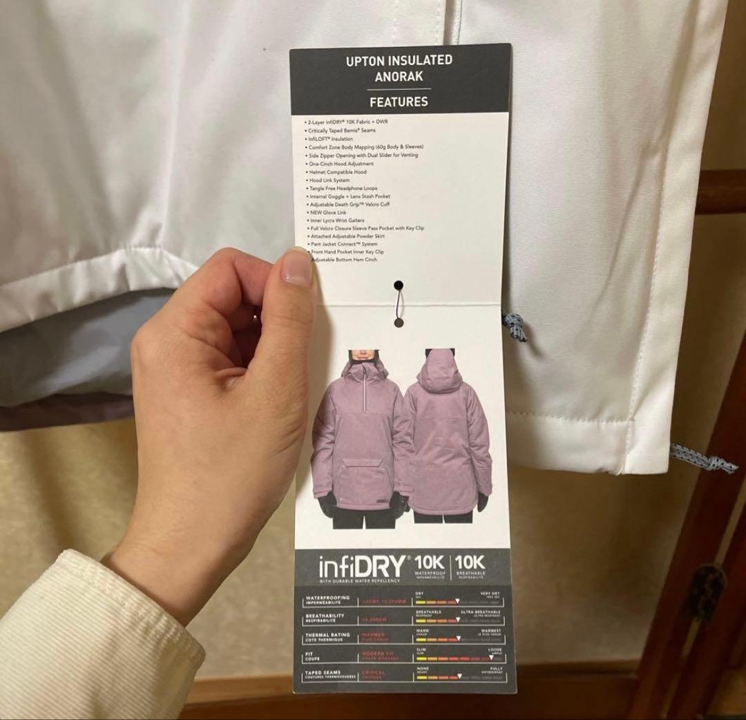 686 アノラックジャケット ホワイト/ネイビー