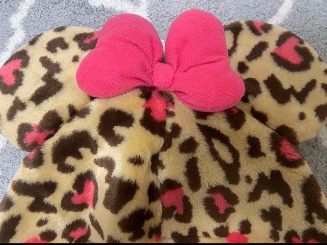 ミニーマフラーキャップヒョウ柄