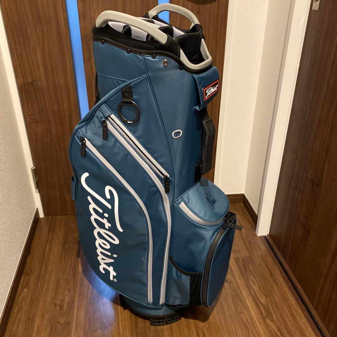 朝美品14分割　タイトリストキャディバッグ バルティックグリーン×クールグレー
