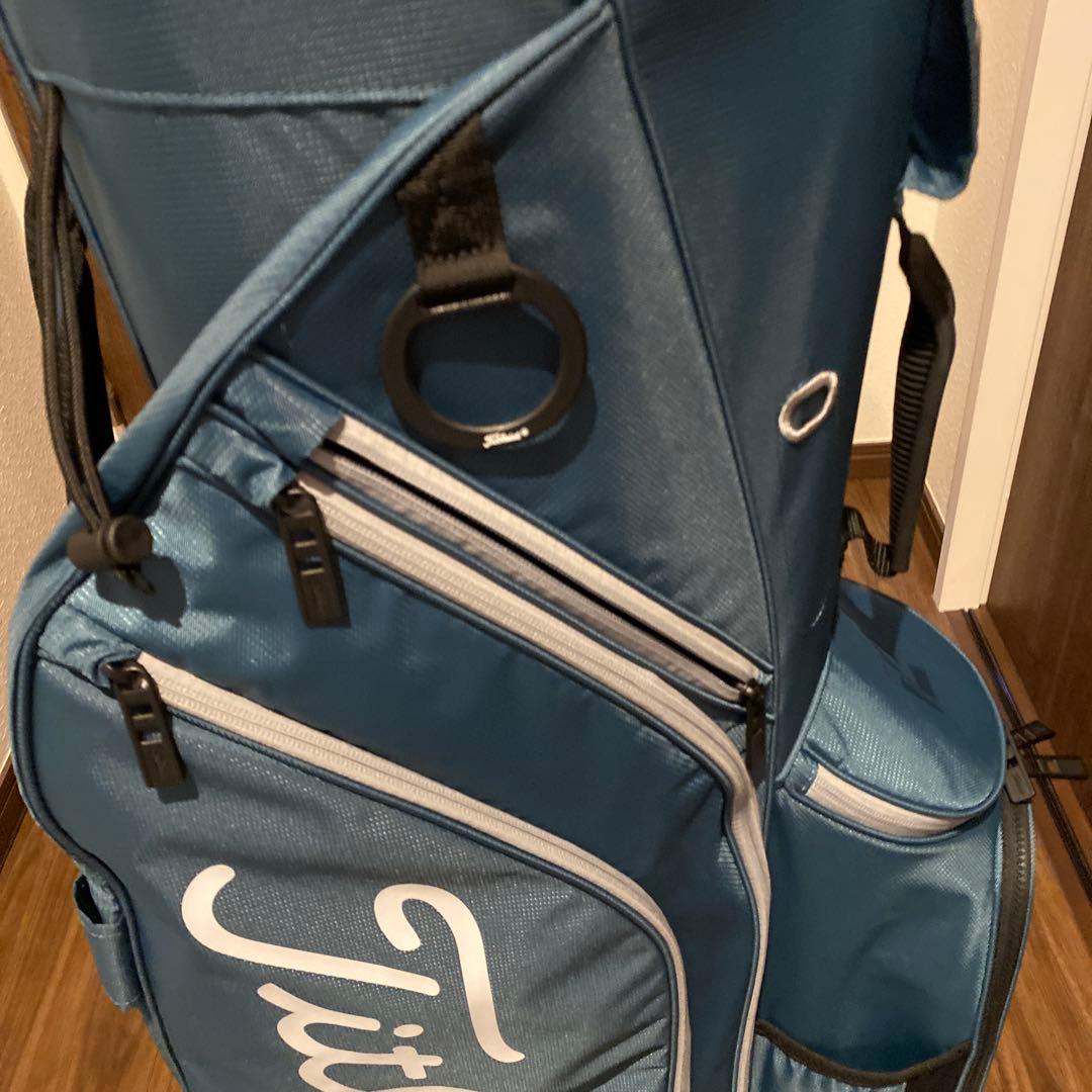 朝美品14分割　タイトリストキャディバッグ バルティックグリーン×クールグレー