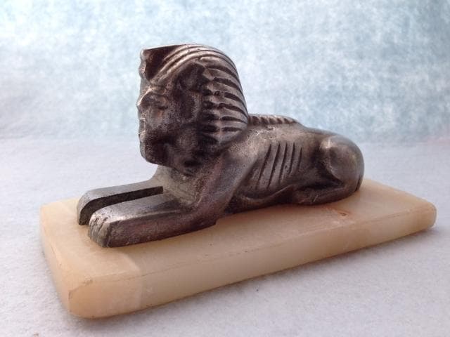 ヴィンテージ カーマスコット スフィンクス 大理石 希少