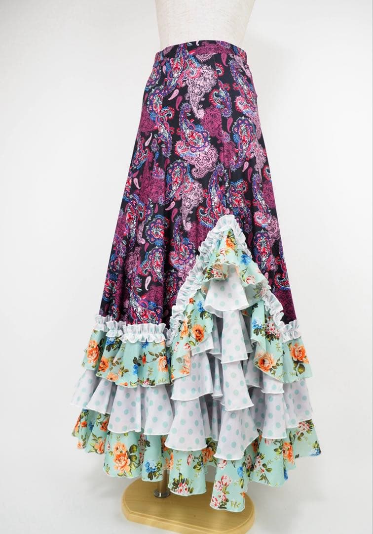 フラメンコ　ファルダ　新品　フラメンコ衣装　レッスンファルダ　Leirena