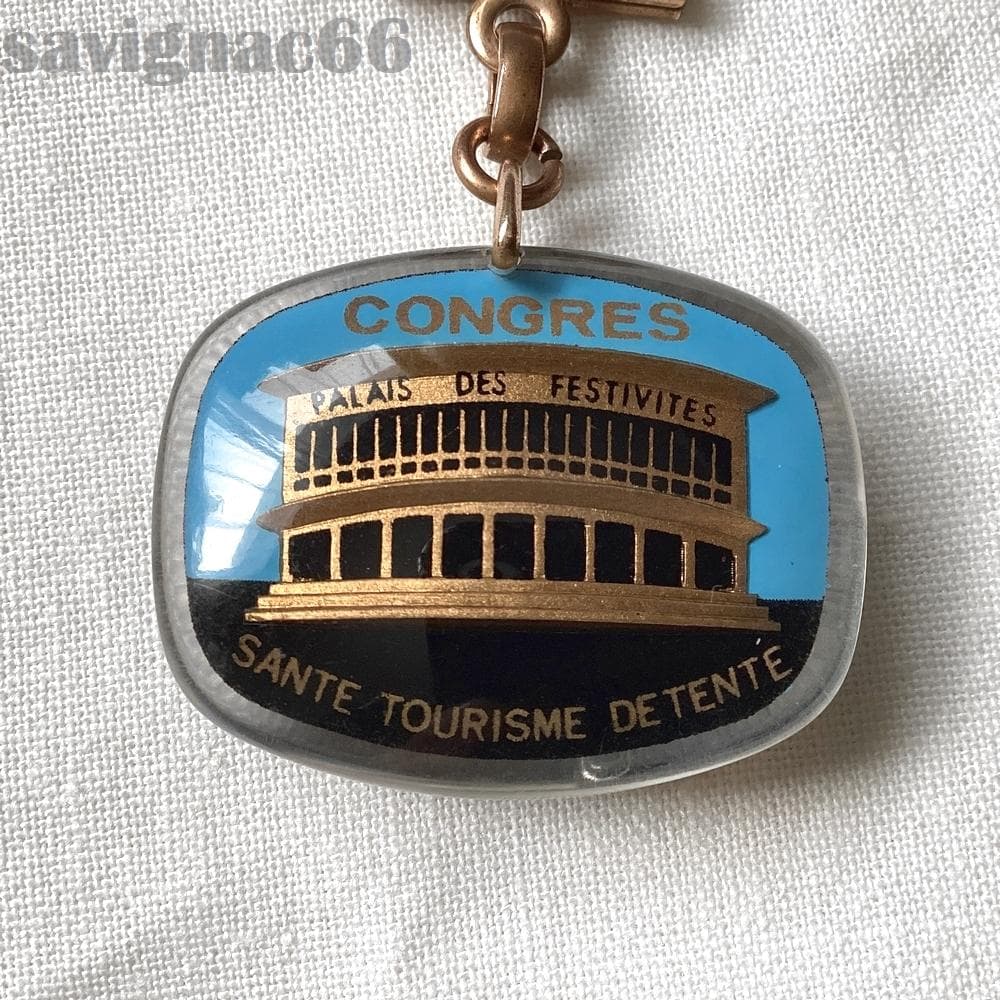 60s フレンチキーホルダー ブルボン EVIAN エビアン 人魚 マーメイド