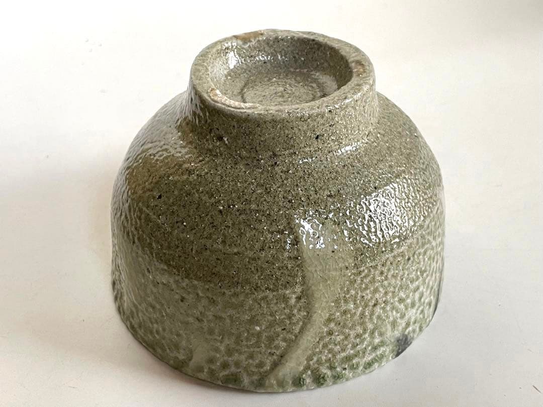 陶芸家　人間国宝　濱田庄司　浜田庄司　塩釉白流掛茶碗　茶盌　抹茶碗　共箱　益子