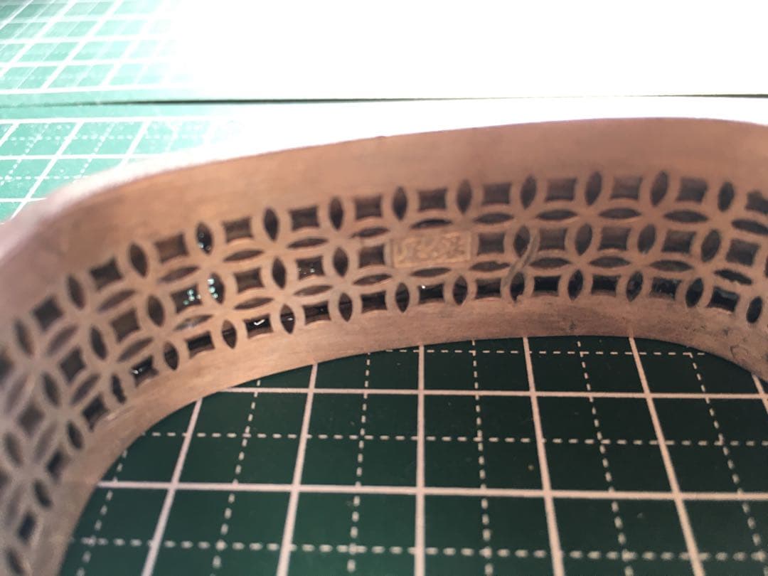 ブレスレット　足銀　骨董　蝙蝠