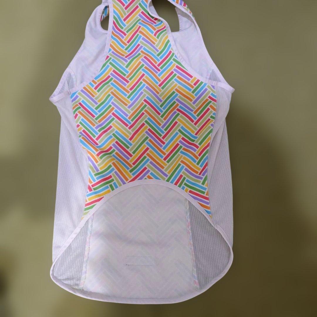 ALPHAICON 幾何学模様 メッシュ犬服 1XL サマークーリングタンク