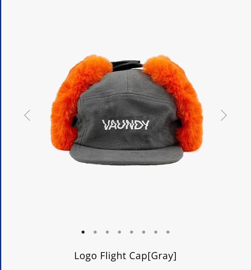 Vaundy Logo Flight Cap [Gray] ロゴフライトキャップ