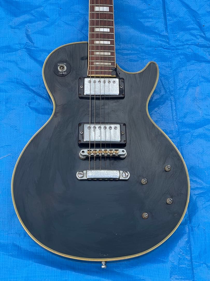 Morris ブラック エレキギター レスポールスタイル　ジャンク