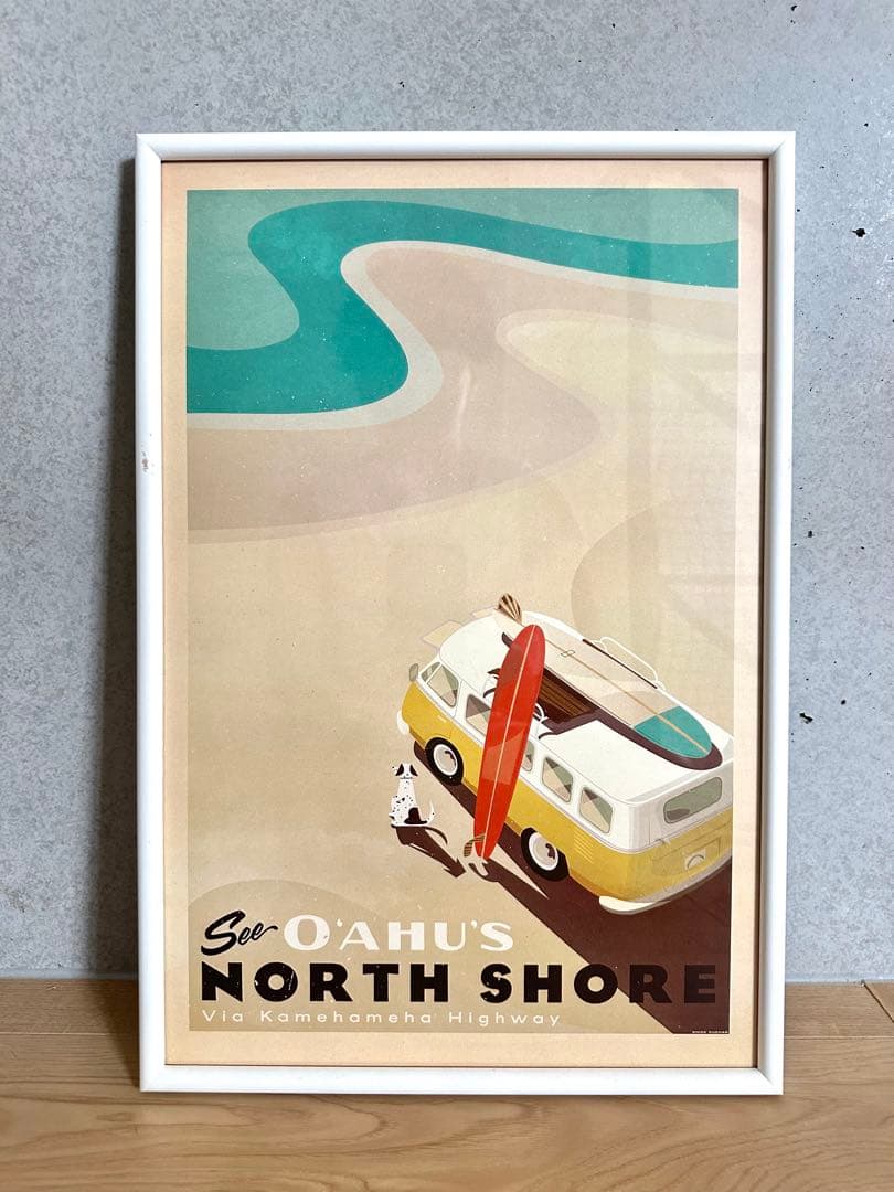 ハワイ画家Nick Kucharニック カッチャーアート額付き6点セット