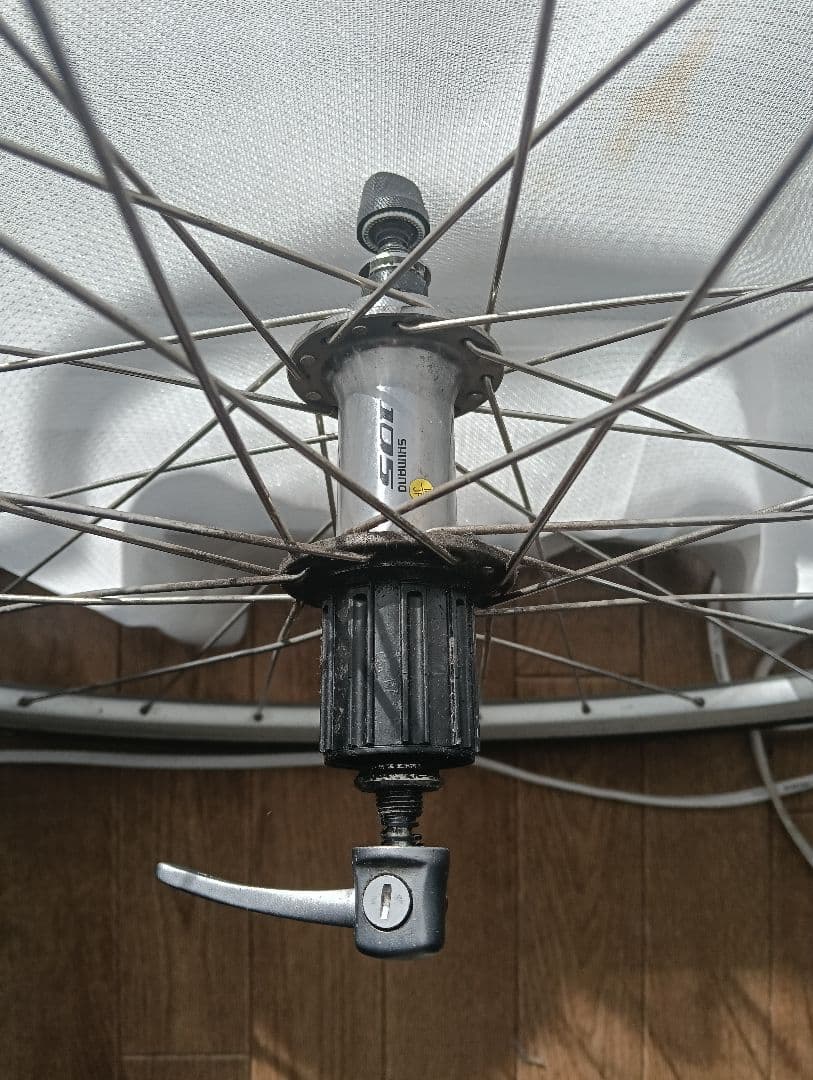 完組ホイールセット　araya 銀リム + 105 5700ハブ