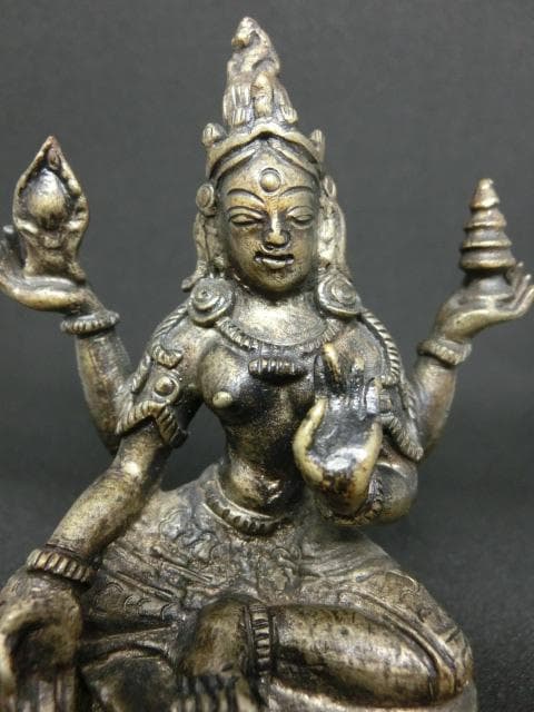 レア！！ラクシュミ　吉祥天　財運　仏像　置物　アンティーク　ヒンドゥー　チベット