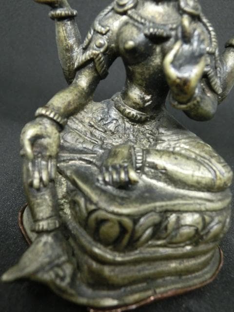 レア！！ラクシュミ　吉祥天　財運　仏像　置物　アンティーク　ヒンドゥー　チベット