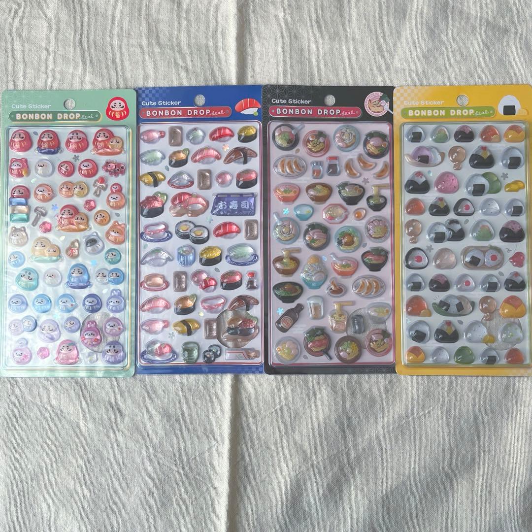 ボンボンドロップシール 和柄 16種類セット