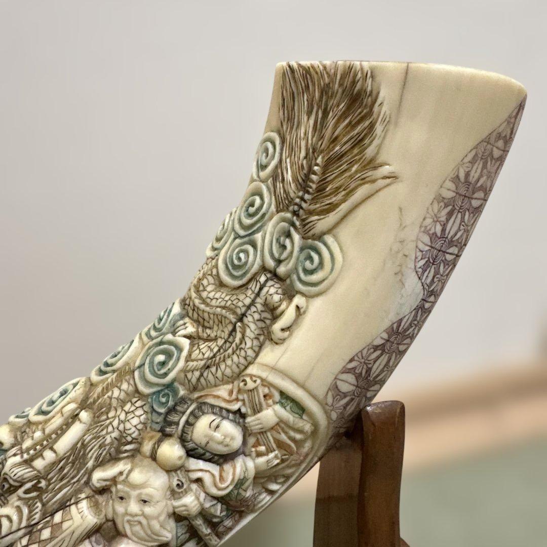 骨董 天然材質 コレクション 彫刻 浮世絵彫刻 飾り物 古美術 置物 細密細工