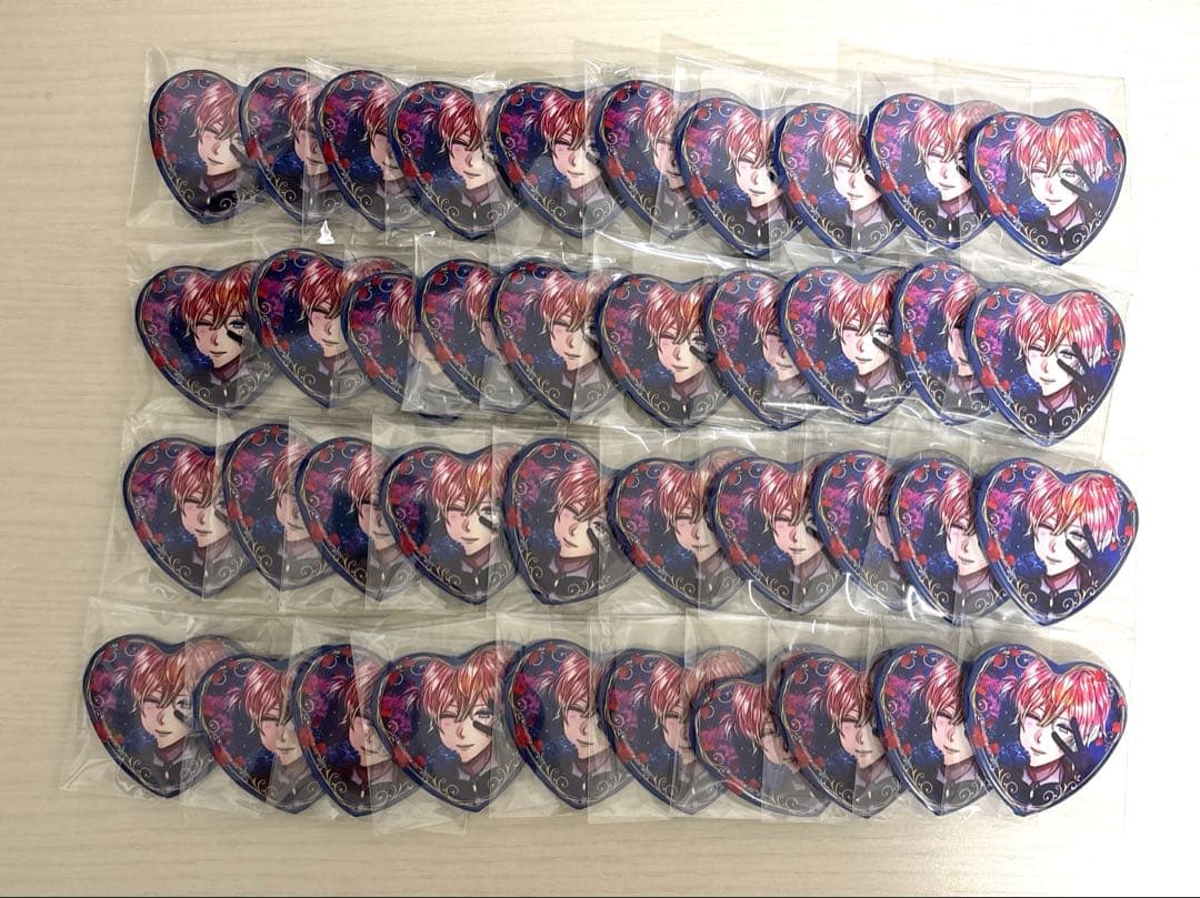 【バラ売り○】 あくねこ テディ バレンタイン 缶バッジ 40点