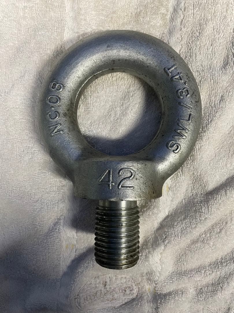 鉄アイボルト アイボルト 縦用り用 用り具 SWL 3.4t NC 42