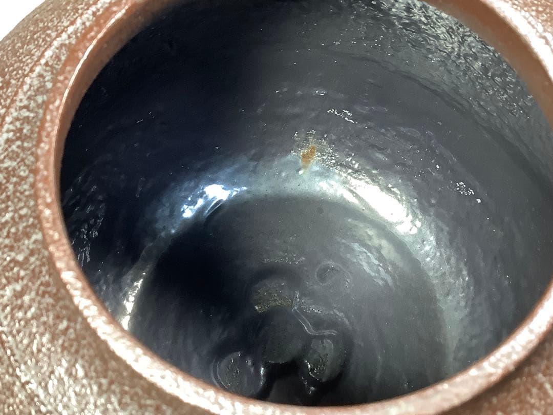 真形羽落　無地釜　釜師　佐藤清光　茶道具　送料無料