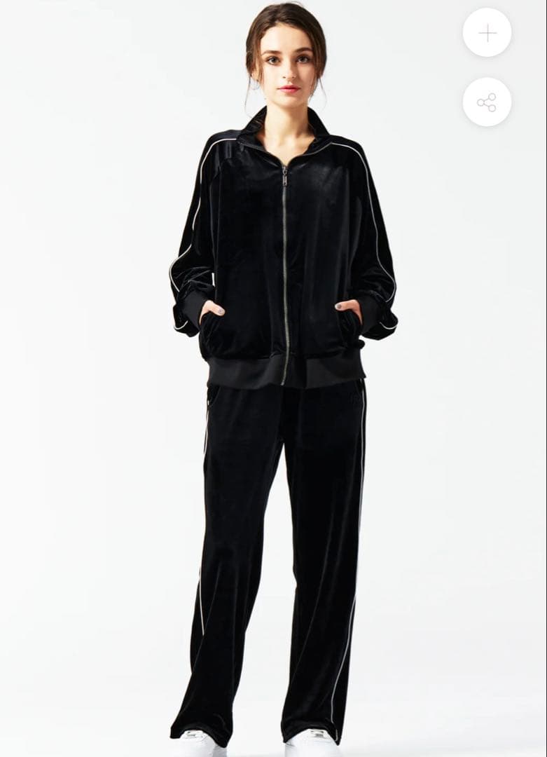 新品　IRAL S-L グレー ベロア　ジャージ上下セット　トラックジャケット