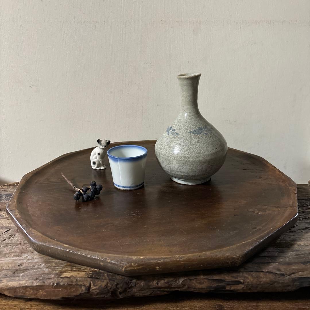 モダン輪線文猪口　1点④ぐい呑み　筒盃　蕎麦猪口　伊万里　瀬戸　染付　検李朝酒器