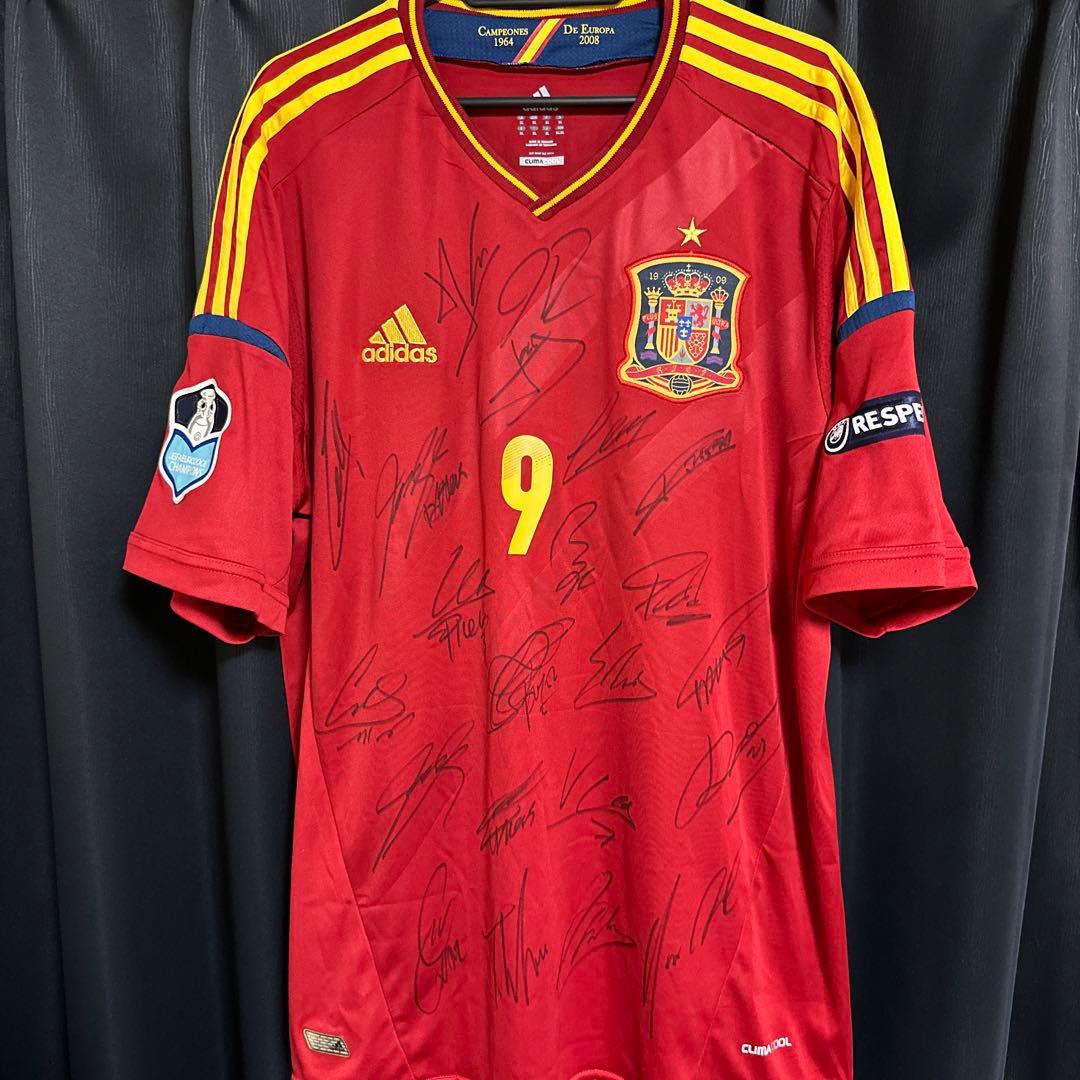 スペイン代表　マルチサイン　ユニフォーム　ワールドカップ　ユーロ　優勝　トーレス