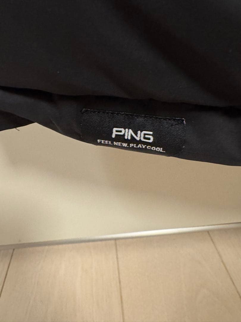 【PING APPAREL】全方向ストレッチ 2WAY中綿ブルゾン ブラック M