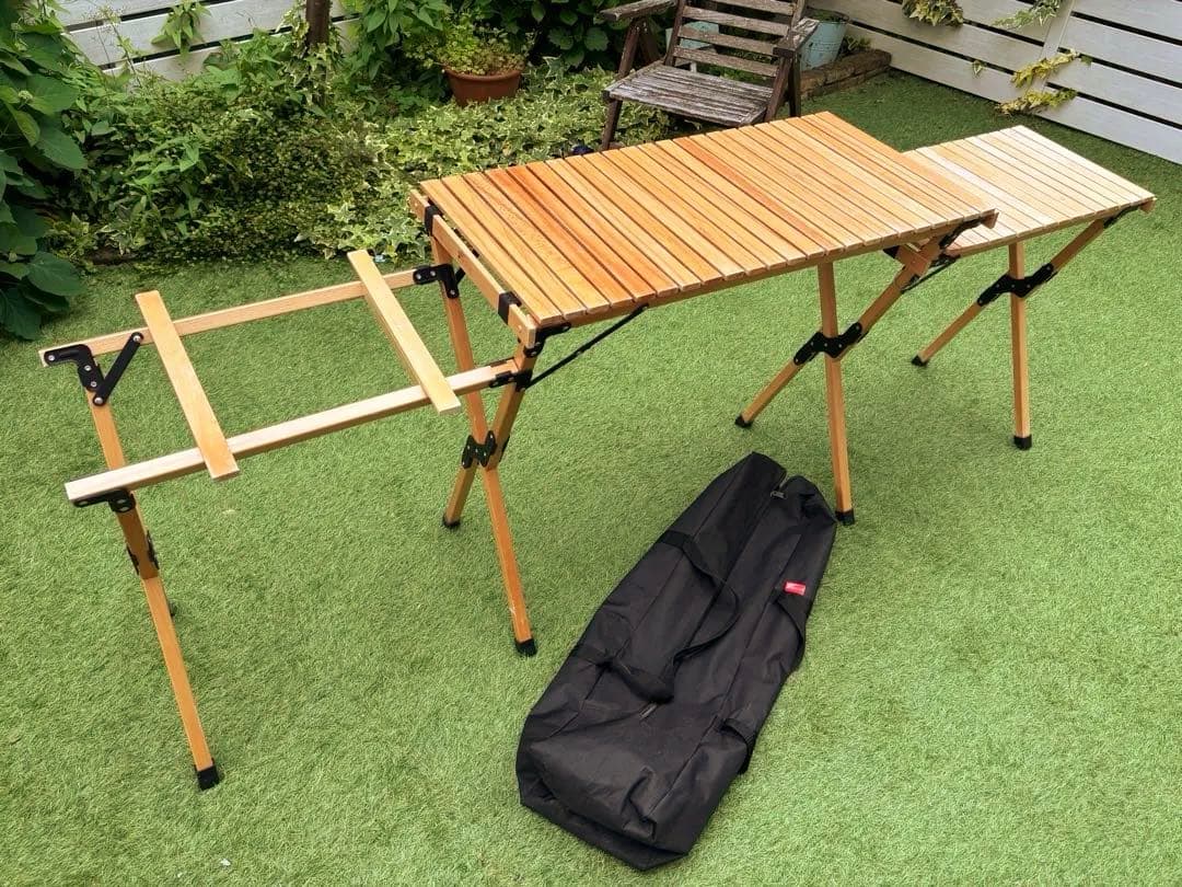 FIELDOOR ウッドロールトップ キッチンテーブル・カウンター 折りたたみ式