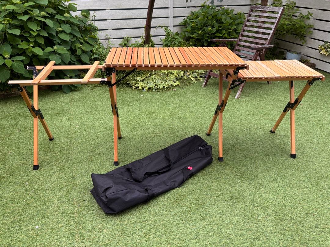 FIELDOOR ウッドロールトップ キッチンテーブル・カウンター 折りたたみ式