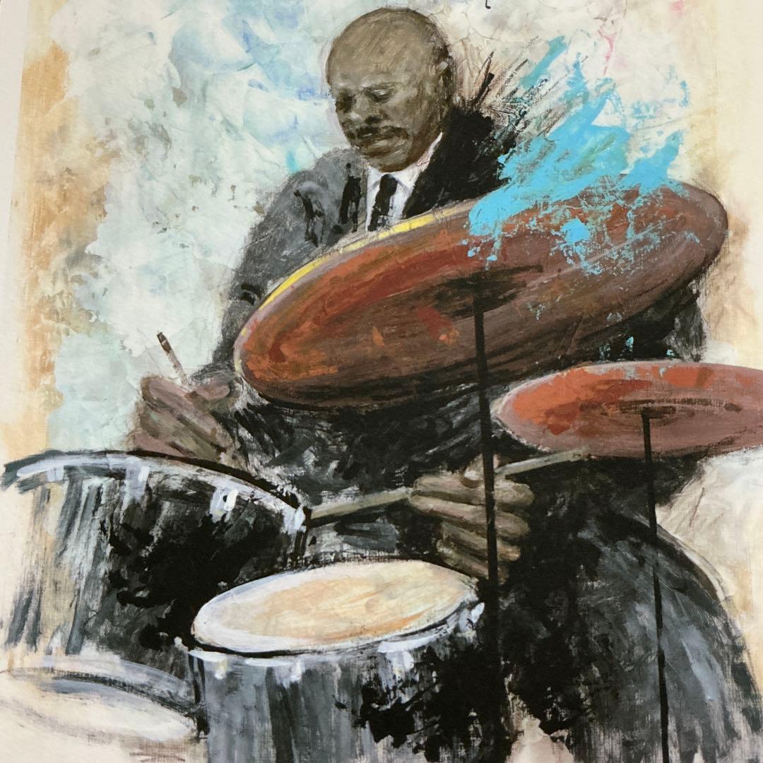 絵画・額縁・版画・津田耕・ドラム・リズム・JAZZ・美術品・インテリア・雑貨