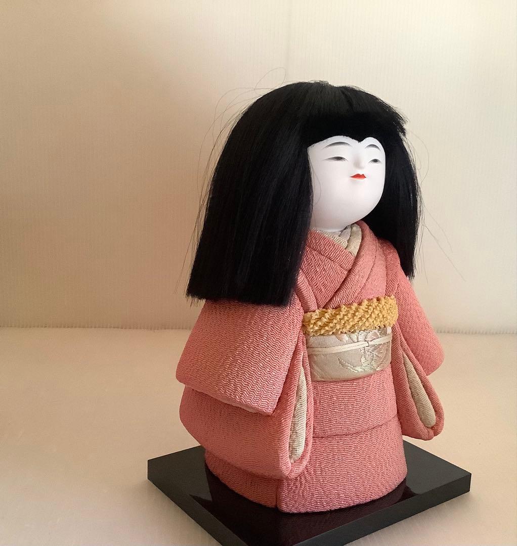 松崎幸一光作♪女の童♪木目込人形♪市松人形♪ヤケ汚れ擦れ♪髪やや乱れ