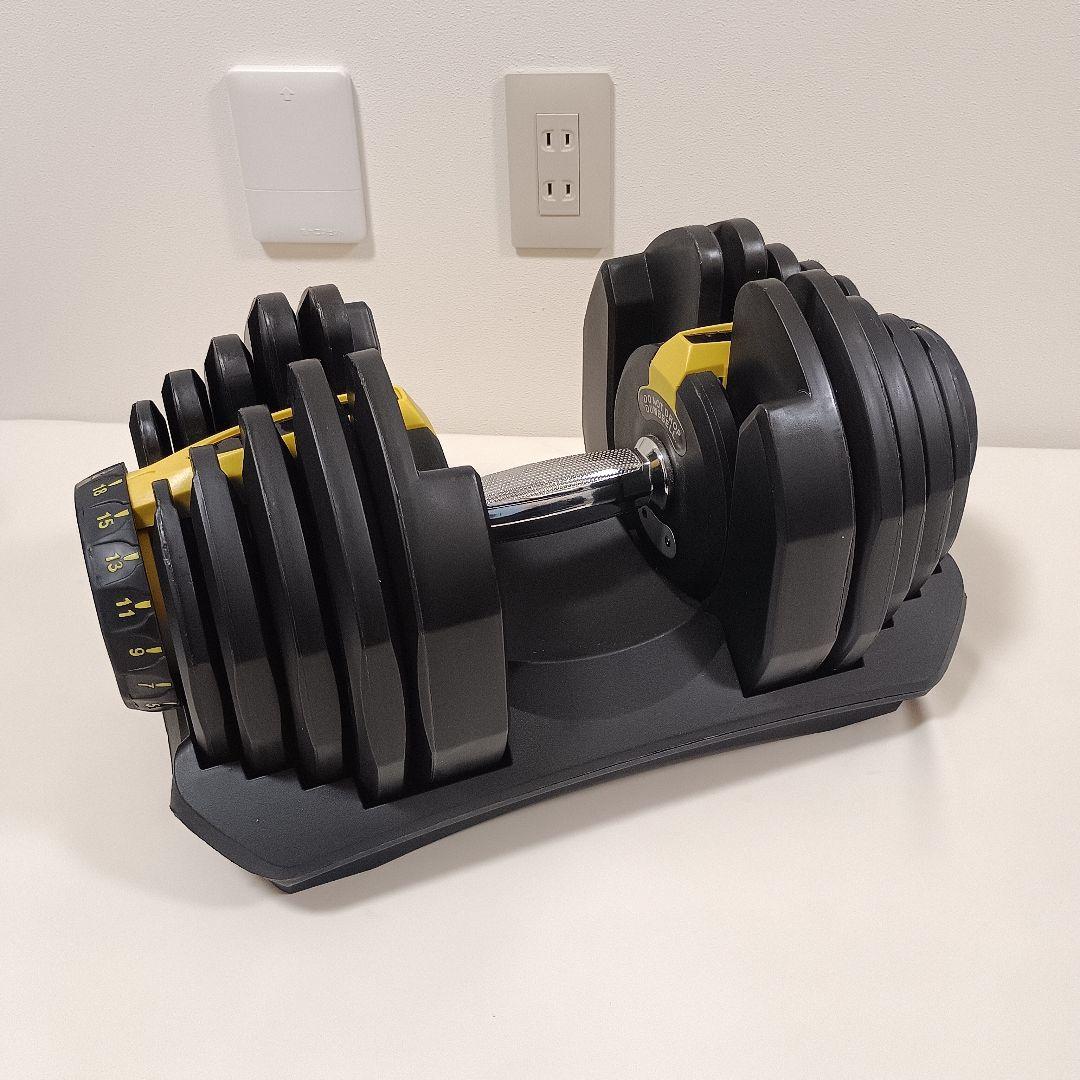 美品　可変式ダンベル 40kg‪　黒/黄色①
