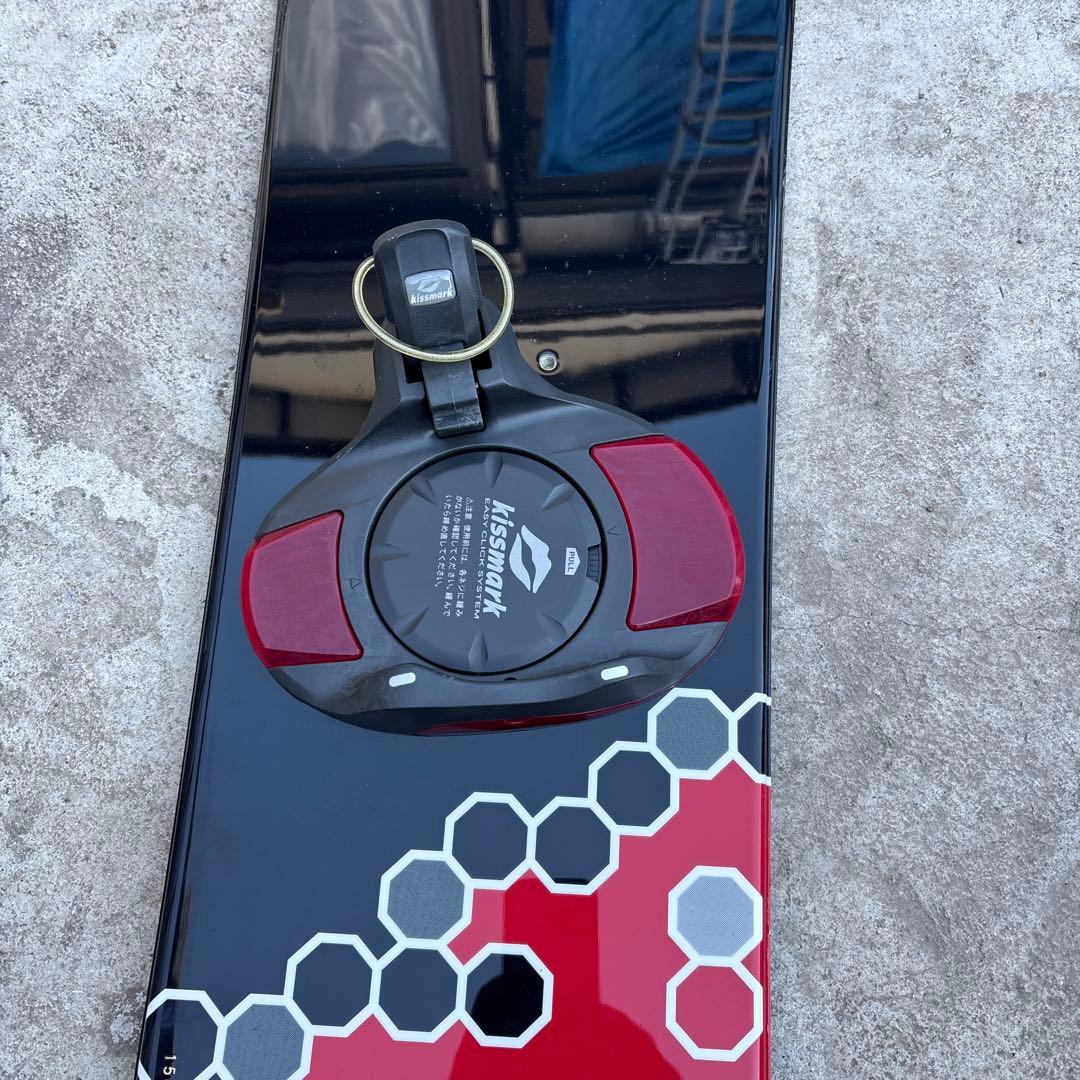 JNAKEDスノーボード 約154cm 黒/赤 バインディング付き