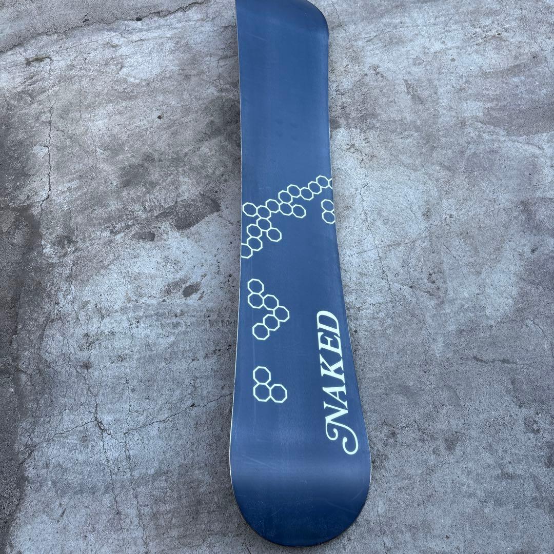 JNAKEDスノーボード 約154cm 黒/赤 バインディング付き