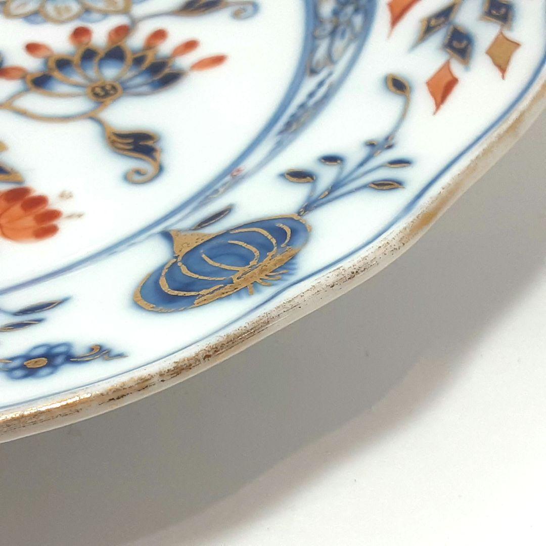 S144-1 オールドマイセン ボタン双剣 朱金オニオン プレート　ma