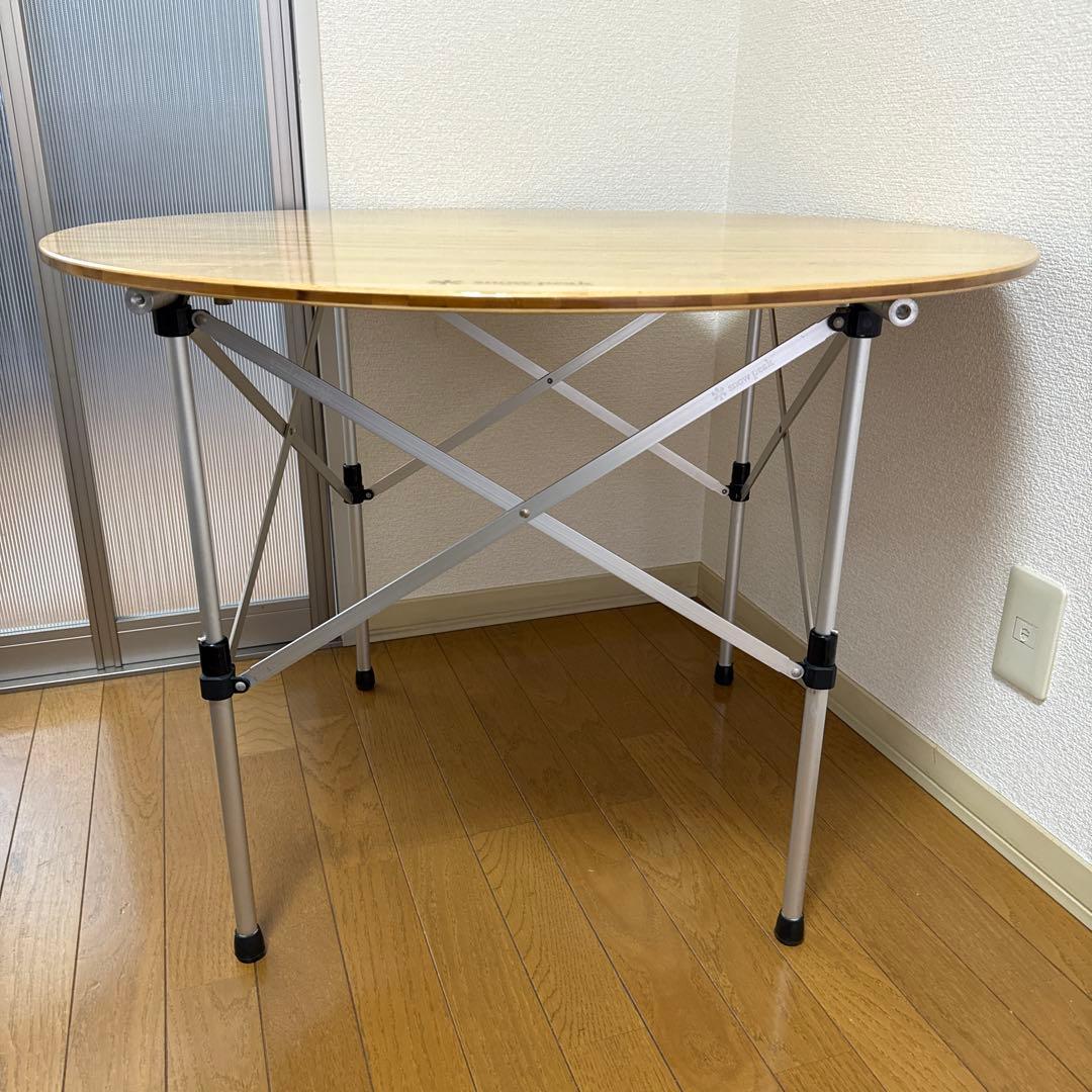 廃盤希少品☆【スノーピーク】ローテーブルラウンド 竹　LV-242 高さ調整可能
