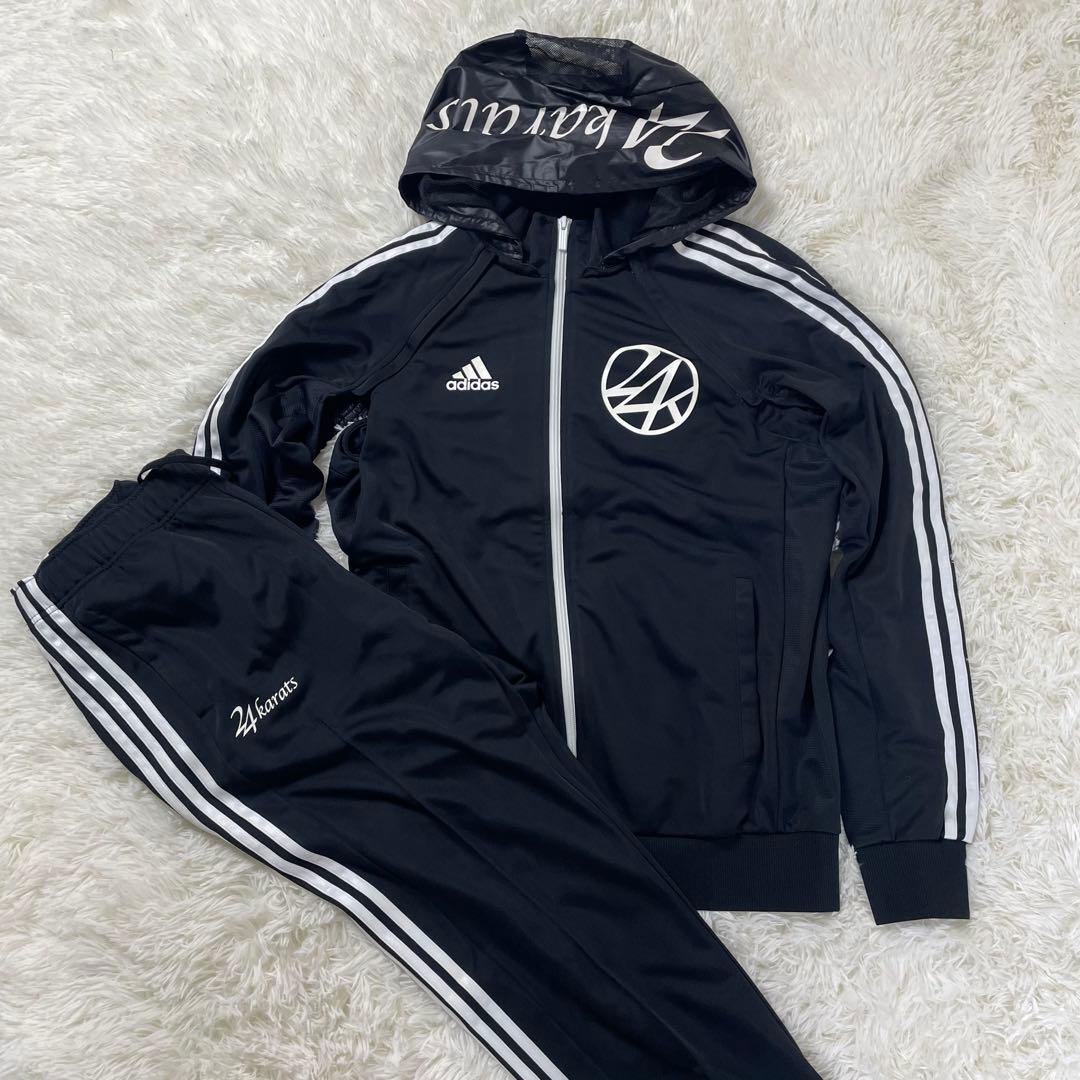 極美品✨ L 24karats adidas ジャージ　セットアップ　黒
