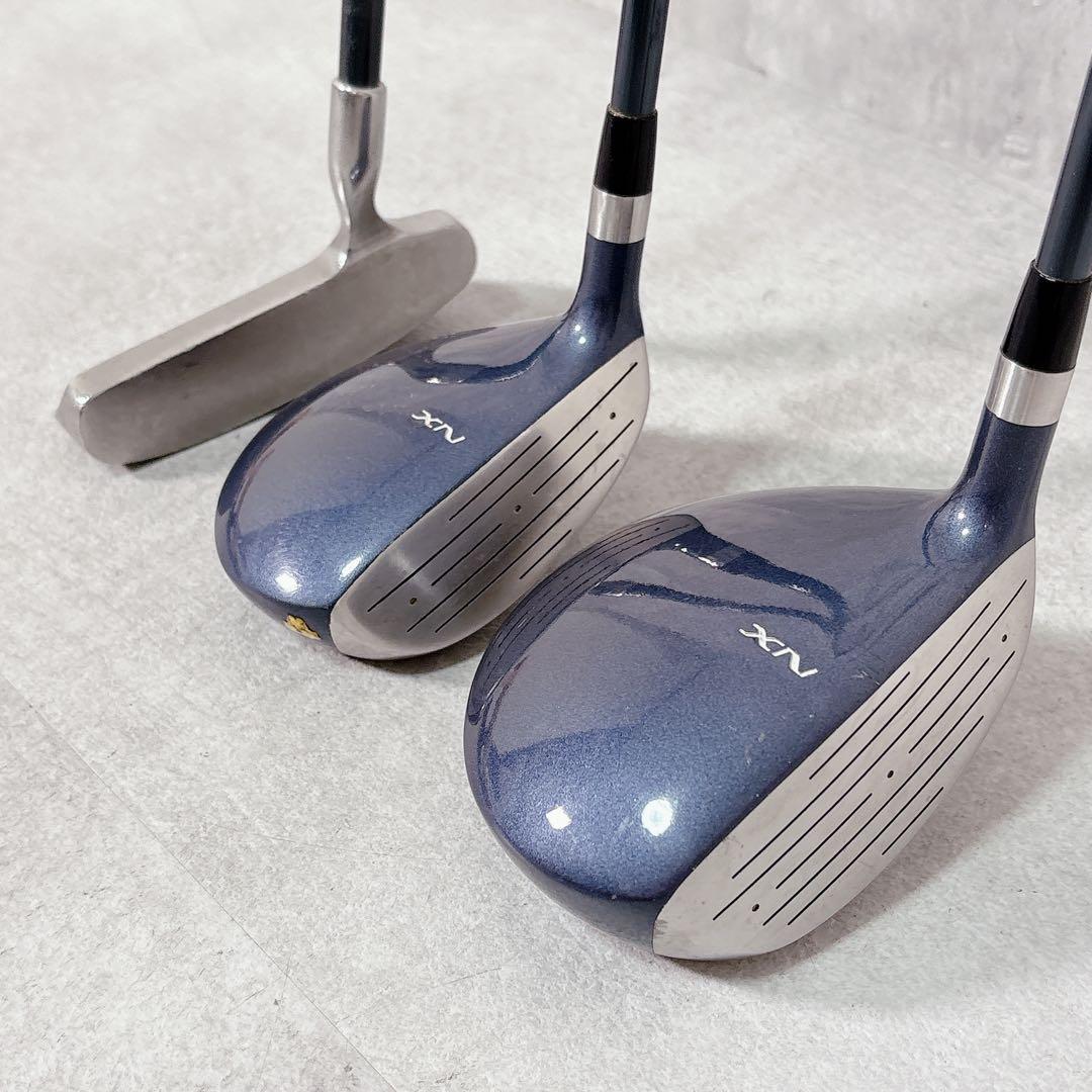 T155 ミズノ ゴルフクラブ レディース セット 9点 ゼファー 星 パープル