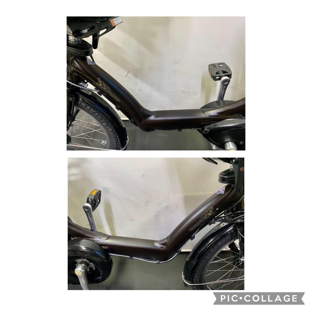 1年保証 ブリヂストン　20インチ　3人乗り 子供乗せ　茶色　電動アシスト自転車