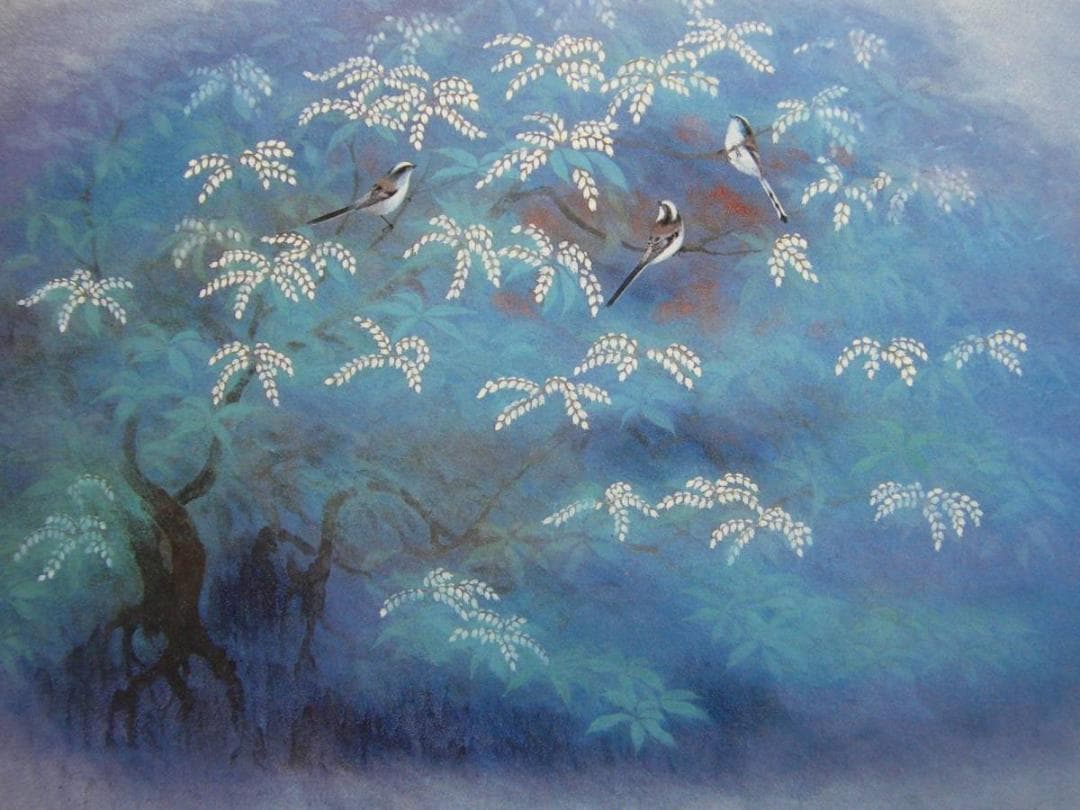 川島睦郎、【馬酔木】、希少画集・画版画、高級新品額・額装付、状態美麗