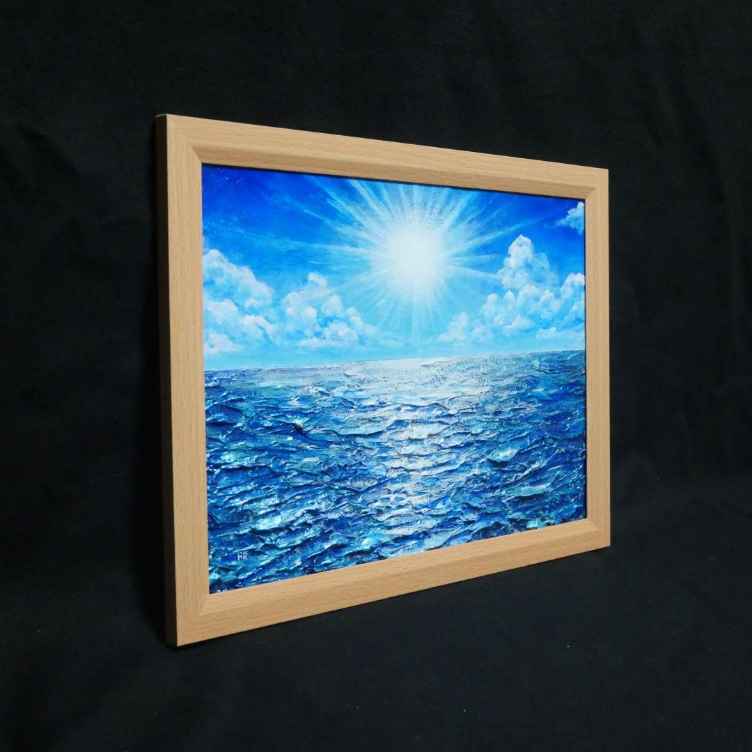 油絵 油彩 油彩画 絵 絵画 【輝きの海】