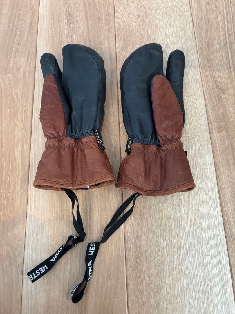 ヘストラ　Hestra ミトングローブ サイズ9 ブラウン/ブラック