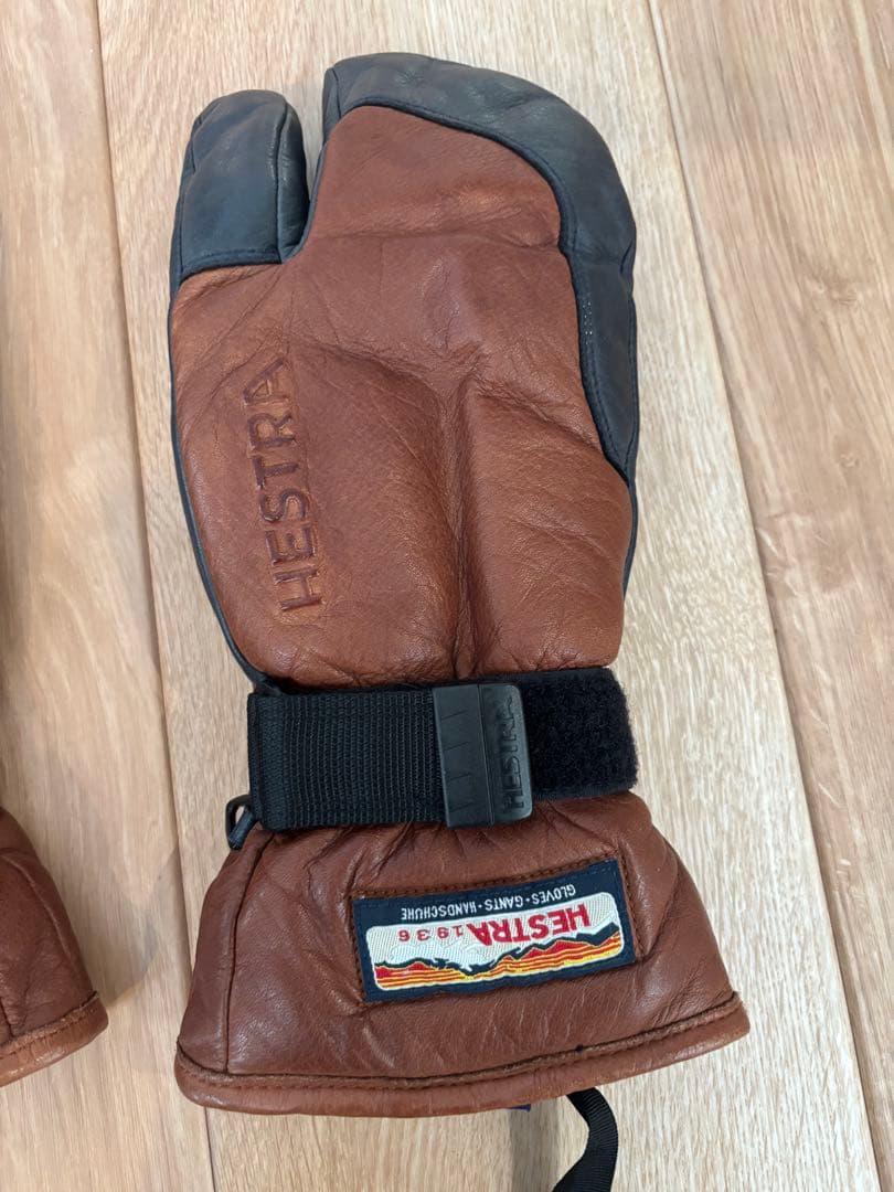 ヘストラ　Hestra ミトングローブ サイズ9 ブラウン/ブラック