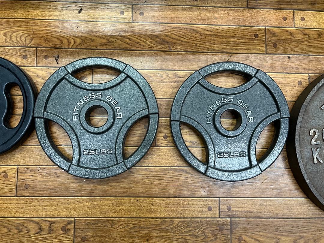 IROTECオリンピックマルチグリップバー　オリンピックプレート　約100kg