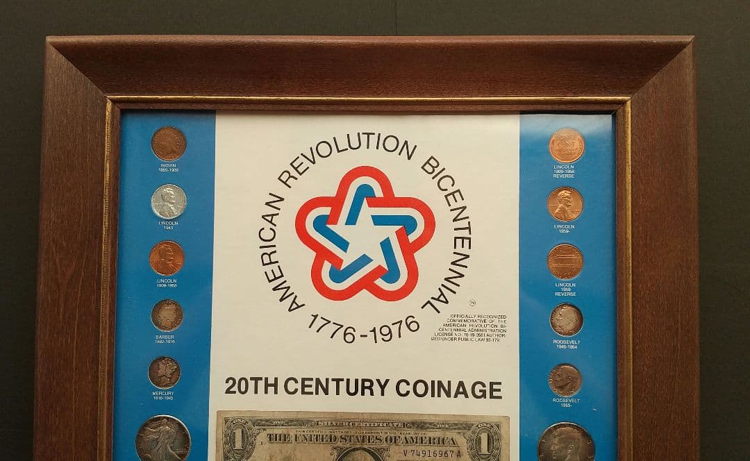 アメリカ独立200周年 記念プレート 額縁入り